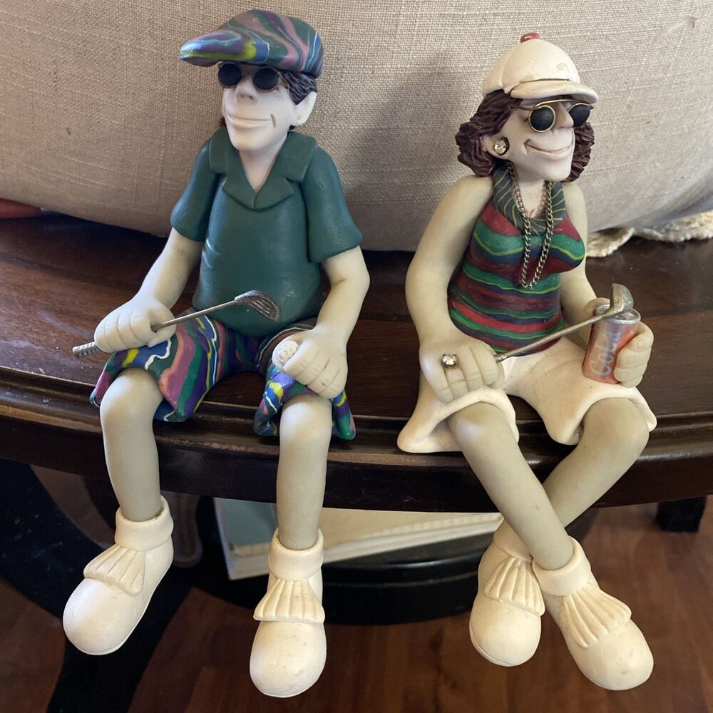 FAMILY OF FRIENDS COLLECTION SHELF SITTERS (GOLFERS)LIMITED EDITION VINTAGE